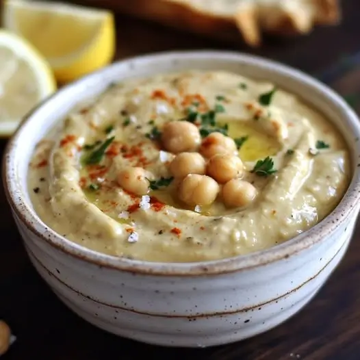 Crème de Pois Chiches au Citron et Parmesan