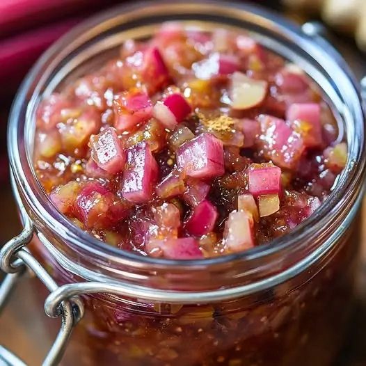 Chutney de Rhubarbe, Gingembre & Échalote