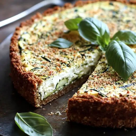 Cheesecake Salé Courgette, Ricotta et Croûte aux Noix de Cajou : L'Élégance Croquante