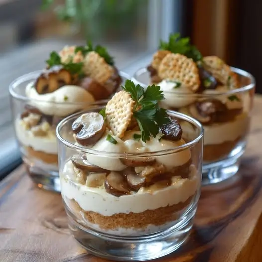 Tiramisu Salé Champignons et Gorgonzola