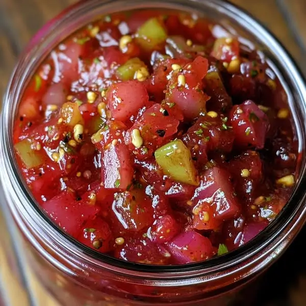 Chutney Fraise-Rhubarbe au Gingembre, Parfumé au Citron Vert