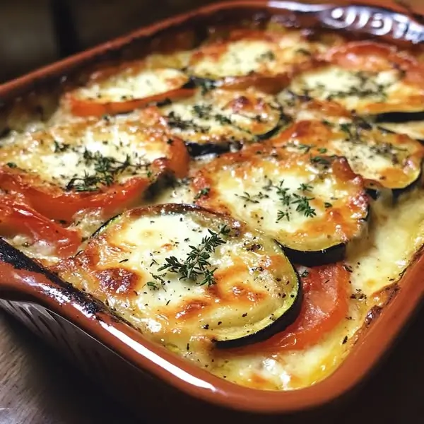 Tian de Légumes de Juin à la Mozzarella & Ail Confit