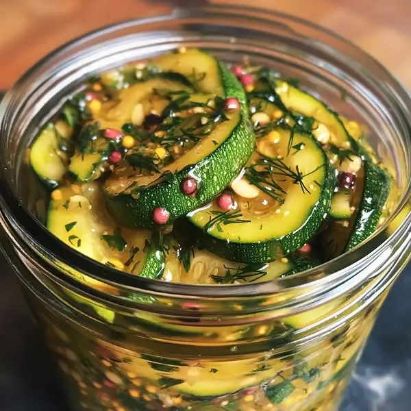 Pickles de Courgettes au Citron & Grains de Moutarde