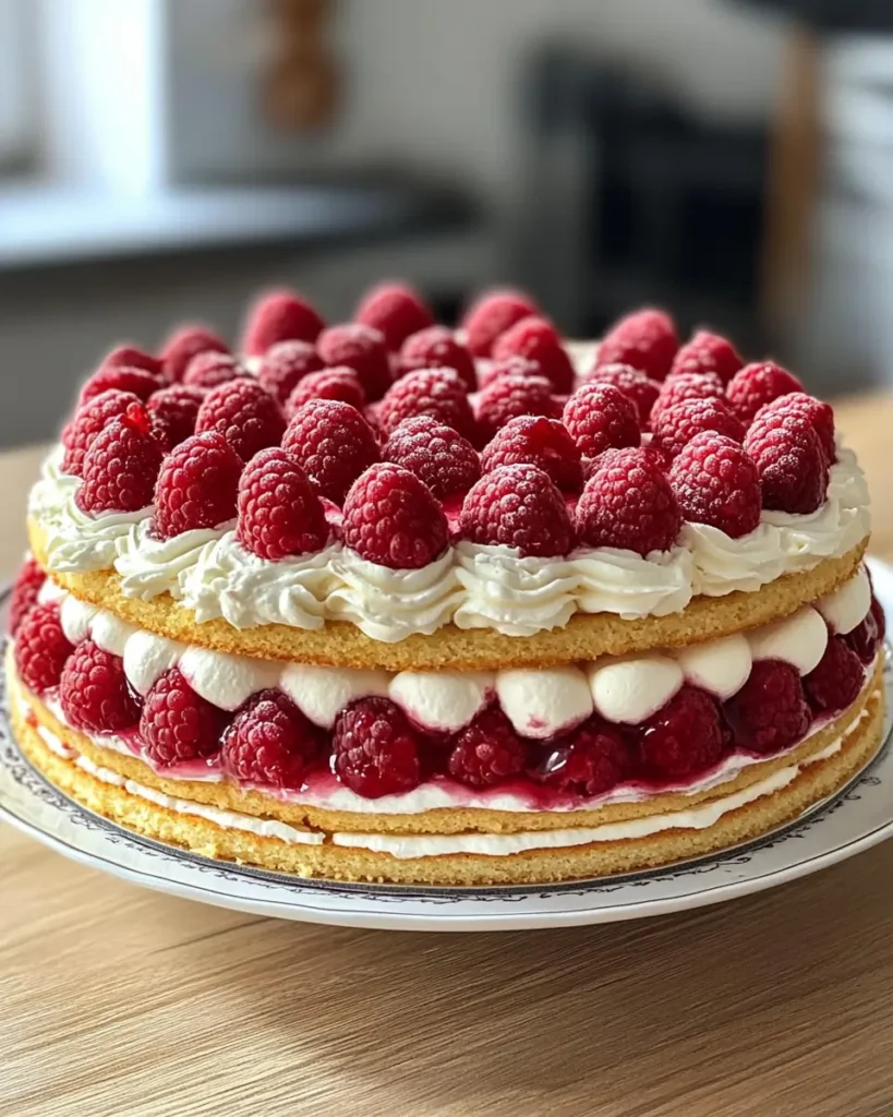 Recette Facile de Framboisier Léger et Délicieux