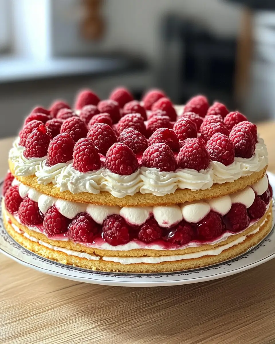 Recette Facile de Framboisier Léger et Délicieux