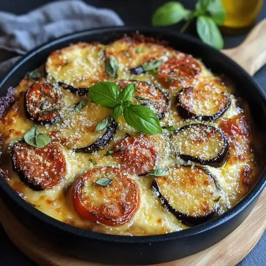 Gratin d'Aubergines Fondant à la Mozzarella !