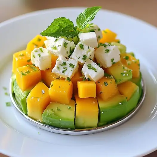 Tartare de Mangue, Avocat & Feta au Zeste de Citron Vert