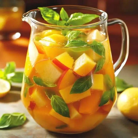 Sangria Blanche Melon, Pêche & Basilic