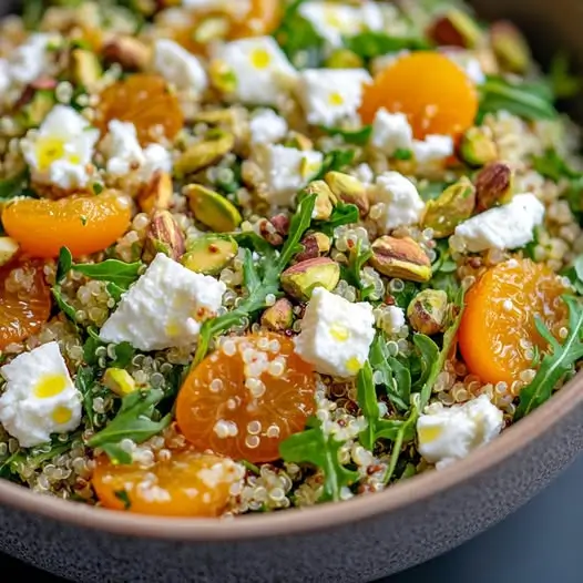 Salade Estivale Quinoa, Abricot, Feta et Pistaches