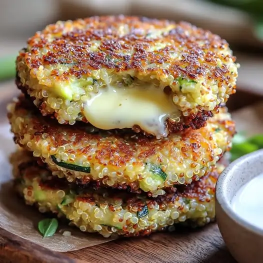 Galettes Croustillantes Quinoa-Courgettes et Fromage Fondant