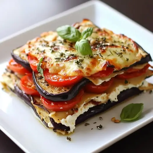 Lasagnes Froides d’Aubergines, Ricotta et Basilic Citronné