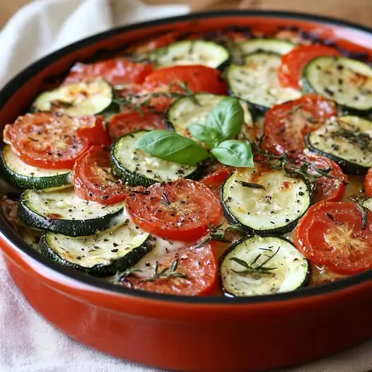 Gratin Provençal Courgettes, Tomates et Chèvre Chaud