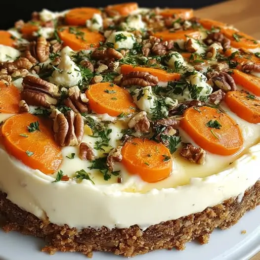 Cheesecake Salé Carottes Rôties, Cumin et Crème de Brebis