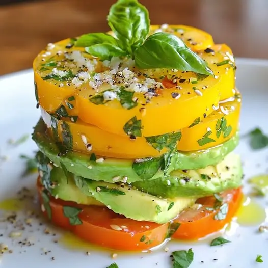 Tartare de Tomates Ananas, Avocat et Basilic Frais