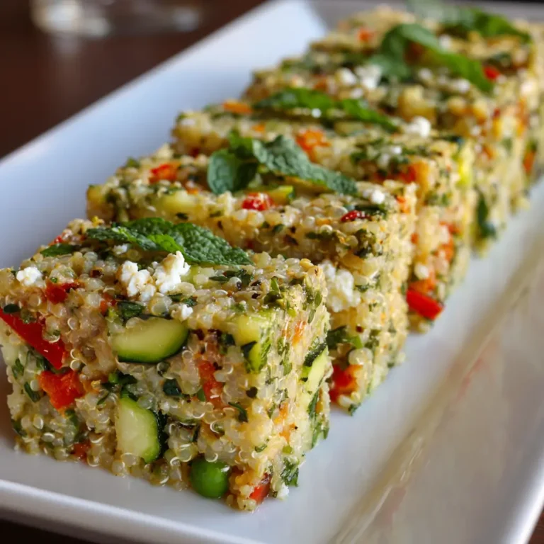 Terrine Froide de Quinoa, Légumes d’Été & Menthe Fraîche