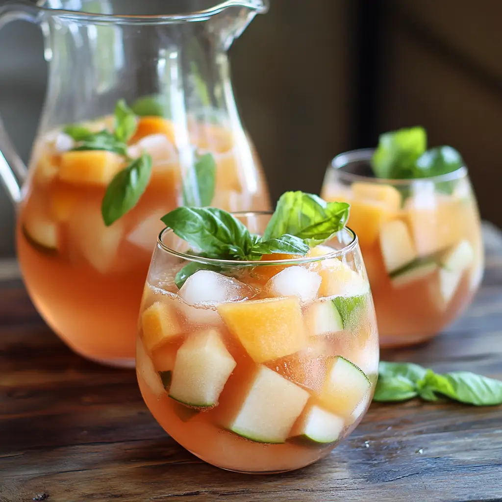 Sangria Rosée Melon Galia, Abricot & Basilic Citronné