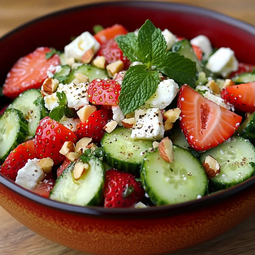 Salade Fraises, Concombre et Feta : Une Explosion de Fraîcheur Sucrée-Salée