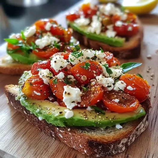 Tartare de Tomates Confites, Avocat et Feta sur Toasts Croustillants : L'Apéro Méditerranéen Express