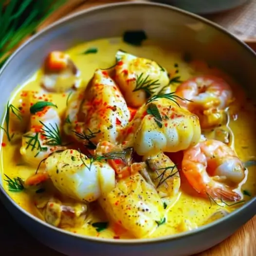 Blanquette de Poisson au Lait de Coco et Curry