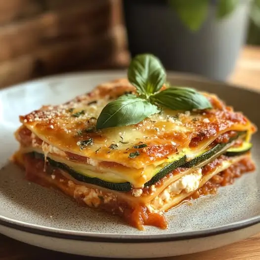 Lasagnes Légères Courgette, Ricotta et Basilic