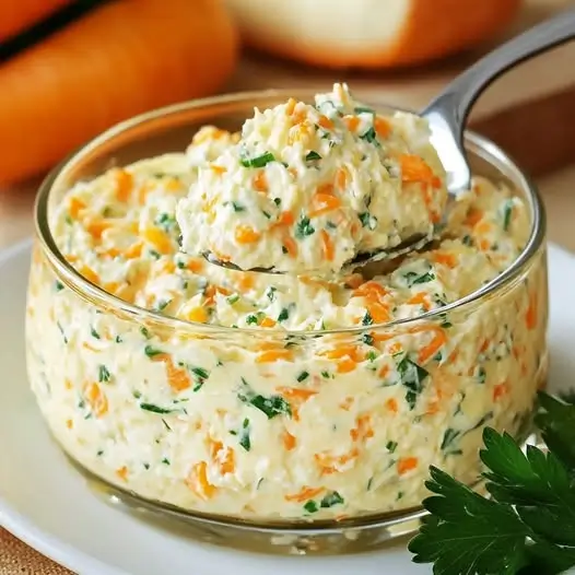 Tartinade aux carottes, fromage frais et herbes