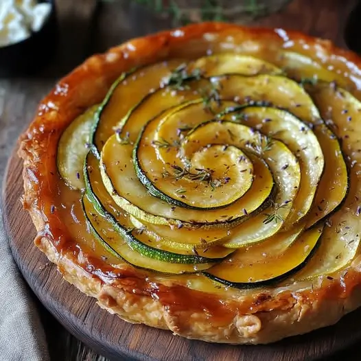 Tatin Salée de Courgettes, Feta et Miel de Lavande
