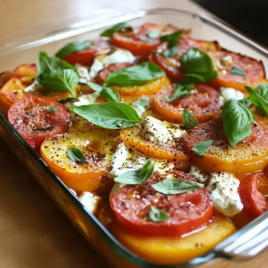 Lasagnes Froides de Nectarines, Tomates et Burrata au Basilic : Une Symphonie Estivale Sans Cuisson !