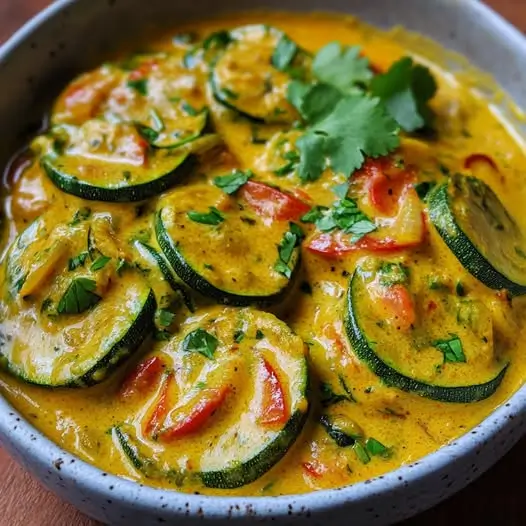 Courgettes au Lait de Coco et Curry