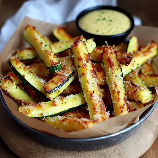 Frites de Courgettes au Parmesan Cuites au Four