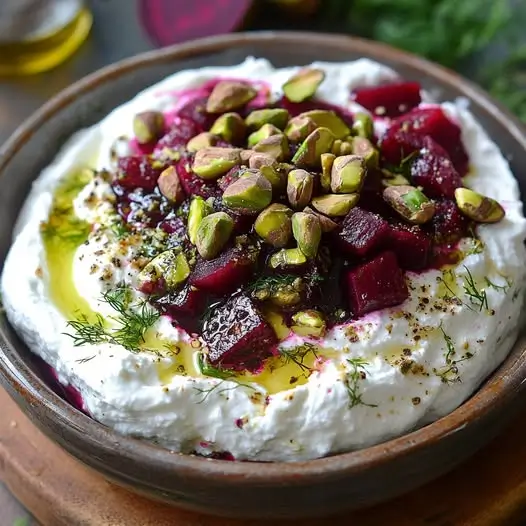 Feta Battue, Betteraves et Pistaches