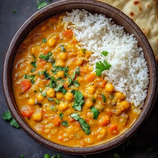 Dahl Express Carottes Râpées, Pois Chiches et Coco au Curry Doux