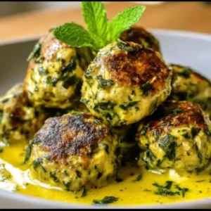 Boulettes de Courgettes et Feta à la Sauce Curry Menthe