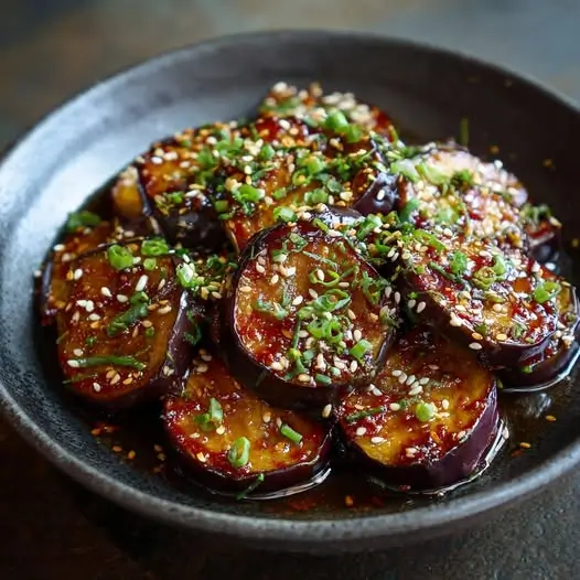 Aubergine Snackée au Gochujang