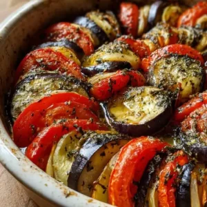 Tian Provençal d’Aubergines, Tomates et Herbes de Provence