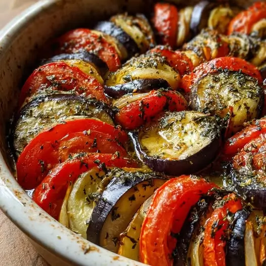 Tian Provençal d’Aubergines, Tomates et Herbes de Provence