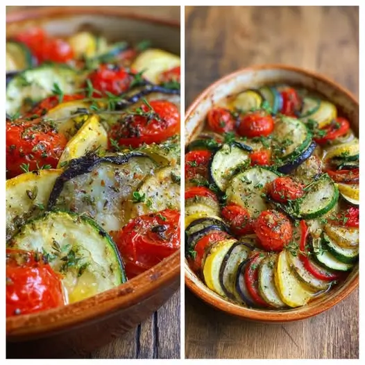 Tian provençal aux courgettes, aubergines et tomates cerises