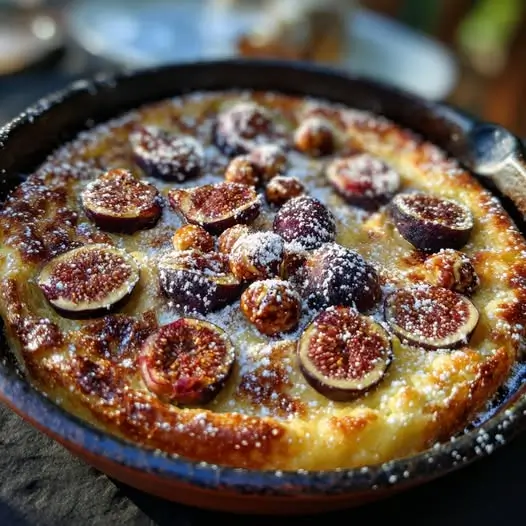 Clafoutis de Figues et Noisettes Caramélisées