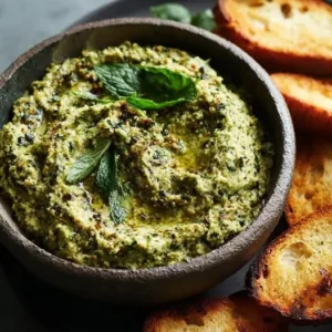 Tartinade de Courgettes Grillées, Ail et Menthe