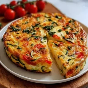 Frittata aux courgettes et tomates