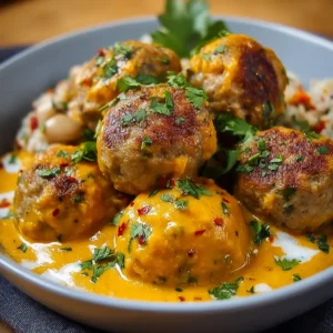 Boulettes de Butternut Épicée et Haricots Blancs à la Sauce Curry Coco