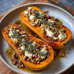 Butternut Rôti au Miel, Feta et Noix