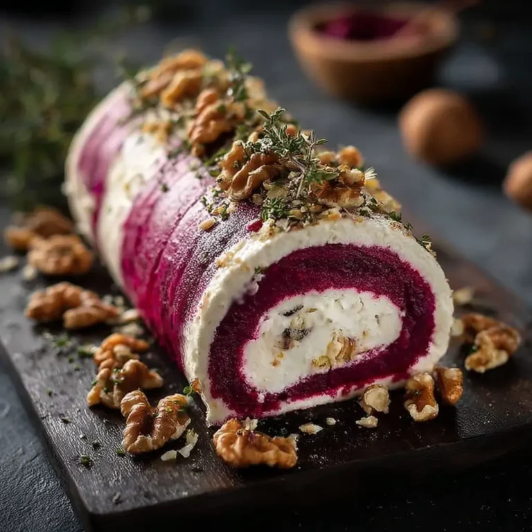 Roulé à la Betterave, Chèvre et Noix : Une Recette Festive Facile et Incroyable !