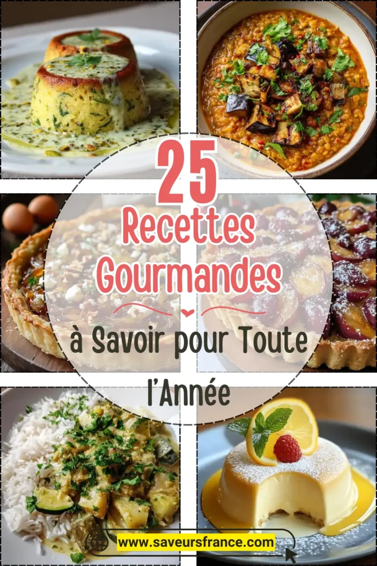 25 Recettes gourmandes pour toute l'année