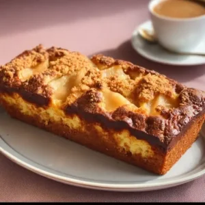 Cake poire, spéculoos et chocolat