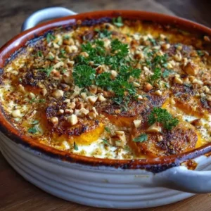 Gratin de Potimarron, Ricotta et Noisettes