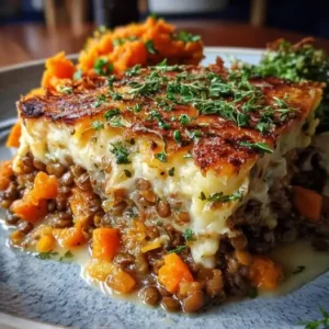 Parmentier de Butternut et Lentilles Vertes aux Herbes