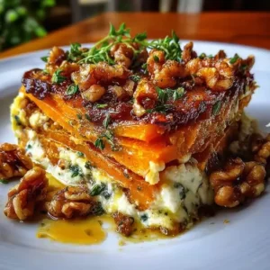 Gratin de Patate Douce, Chèvre et Noix