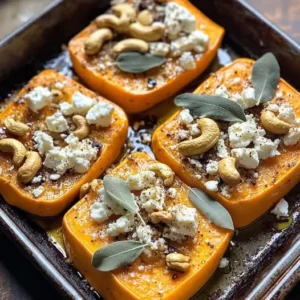 Courge Dorée au Beurre de Cacahuète et Feta