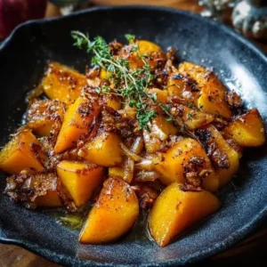 Poêlée de Courge et Pommes Caramélisées au Thym