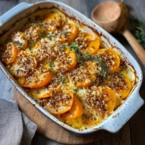 Gratin de Butternut, Chèvre et Noisettes